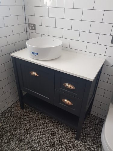 New bathroom plumbing in Greenvale renovation